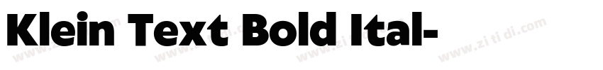Klein Text Bold Ital字体转换 Klein Text Bold Ital字体转换